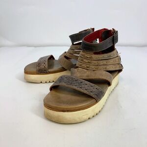 Bed Stu Womens Artemia Sandals Gladiator Style Strappy Zip Sandal Size 7